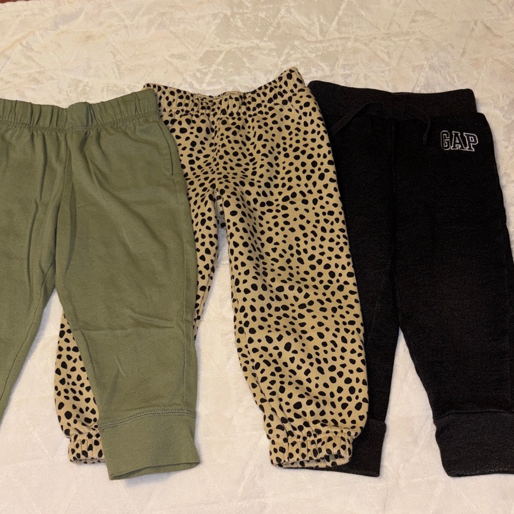 Kids Bottoms Set - Green, Leopard, Black